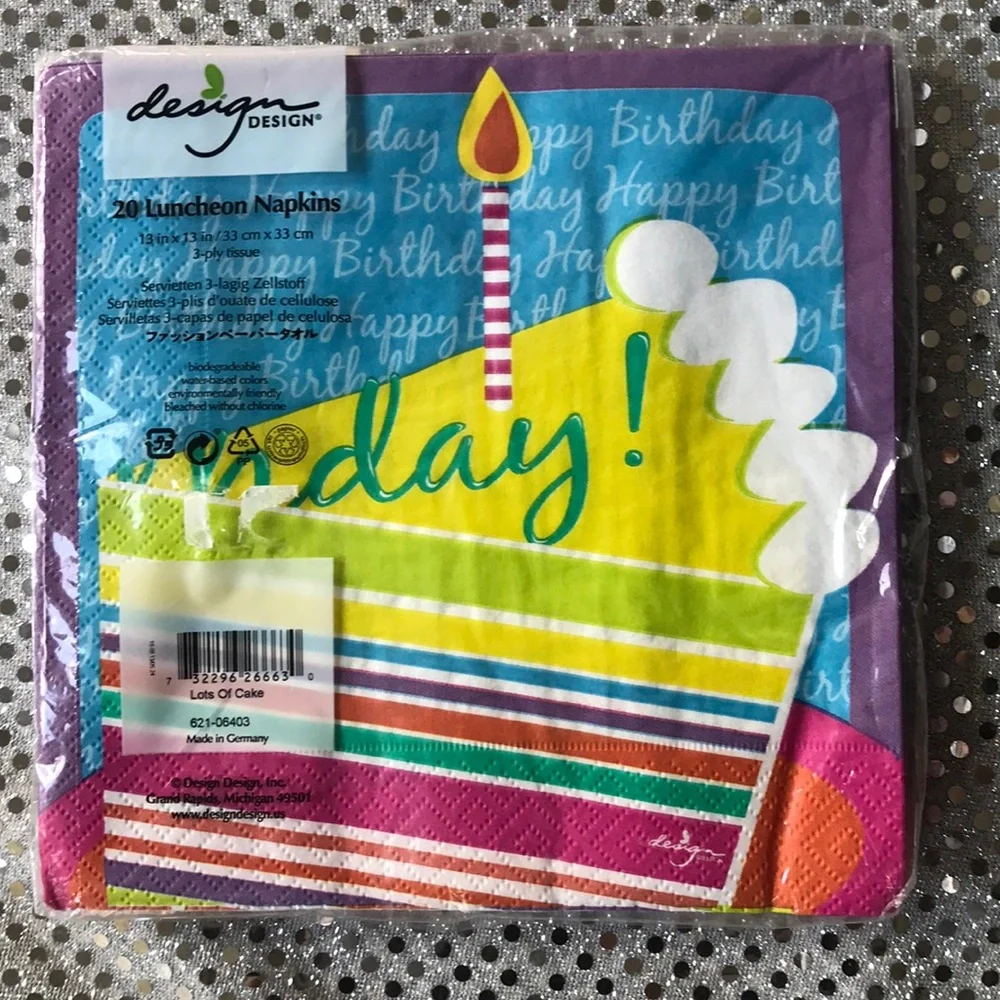 3 packs of Birthday Luncheon Napkins